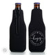 Collapsible Foam Zippered Bottle Cooler #8Z - Mr and Mrs
