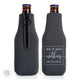 Collapsible Foam Zippered Bottle Cooler #9Z - Mr and Mrs