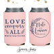 Neoprene Wedding Can Cooler #156 - Love Conquers All