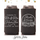 Slim 12oz Wedding Can Cooler #155S - Cheers to The Mr and Mrs