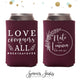 Wedding Can Cooler #156R - Love Conquers All