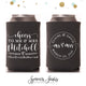 Wedding Can Cooler #168R - Cheers to The Mr and Mrs