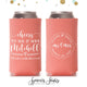 Slim 12oz Wedding Can Cooler #168S - Cheers to The Mr and Mrs