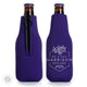 Collapsible Foam Zippered Bottle Cooler #14Z - Mr and Mrs