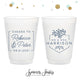 Cheers to The Mr and Mrs - 12oz or 16oz Frosted Unbreakable Plastic Cup #174