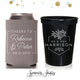Wedding Can Cooler & Stadium Cup Package #174 - Cheers to The Mr and Mrs