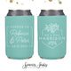 Cheers to The Mr and Mrs - Neoprene Wedding Can Cooler #174N