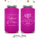 Cheers to The Mr and Mrs - Tall Boy 16oz Wedding Can Cooler #174T
