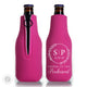 Collapsible Foam Zippered Bottle Cooler #16Z - Cheers to The Mr and Mrs