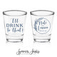 Double-Sided Shot Glass #141C - Mr & Mrs