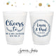 12oz or 16oz Frosted Unbreakable Plastic Cup #183 - Cheers to Mr & Mrs