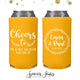 Slim 12oz Wedding Can Cooler #183S - Rustic Cheers to the Mr and Mrs