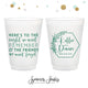 12oz or 16oz Frosted Unbreakable Plastic Cup #173 - Here's To The Night