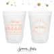 12oz or 16oz Frosted Unbreakable Plastic Cup #168 - Cheers to The Mr and Mrs