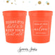 To Have and To Hold - Wedding Stadium Cups #169