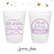 12oz or 16oz Frosted Unbreakable Plastic Cup #155 - Cheers to The Mr and Mrs