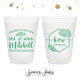 12oz or 16oz Frosted Unbreakable Plastic Cup #167 - Cheers to The Mr and Mrs
