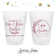 Cheers to The Mr and Mrs - 12oz or 16oz Frosted Unbreakable Plastic Cup #149