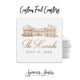 Foiled Wedding Coaster #48 - Custom Venue Illustration