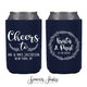 Neoprene Wedding Can Cooler #183N - Rustic Cheers to the Mr and Mrs