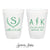 Wreath Monogram - 12oz or 16oz Frosted Unbreakable Plastic Cup #202