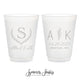 Wreath Monogram - 8oz or 10oz Frosted Unbreakable Plastic Cup #202