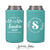 Slim 12oz Wedding Can Cooler #193S - Cheers to The Mr and Mrs