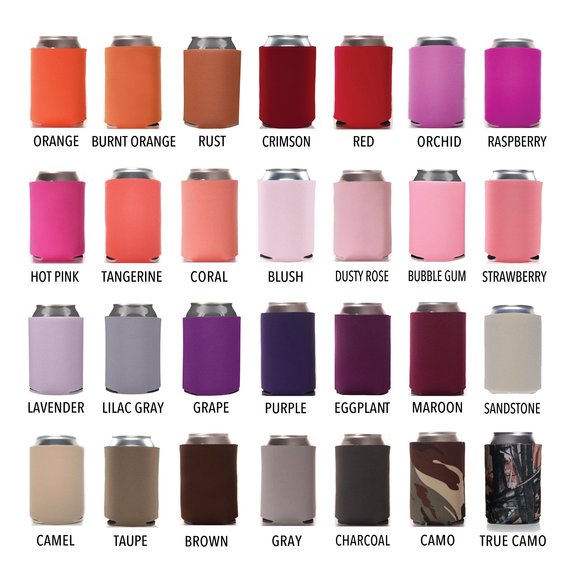 Full Color Slim Can Cooler #6FS - Wedding Can Coolers