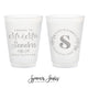 Cheers to Monogram Wreath - 8oz or 10oz Frosted Unbreakable Plastic Cup #193