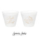 Floral Wreath Monogram - 9oz Frosted Unbreakable Plastic Cup #207