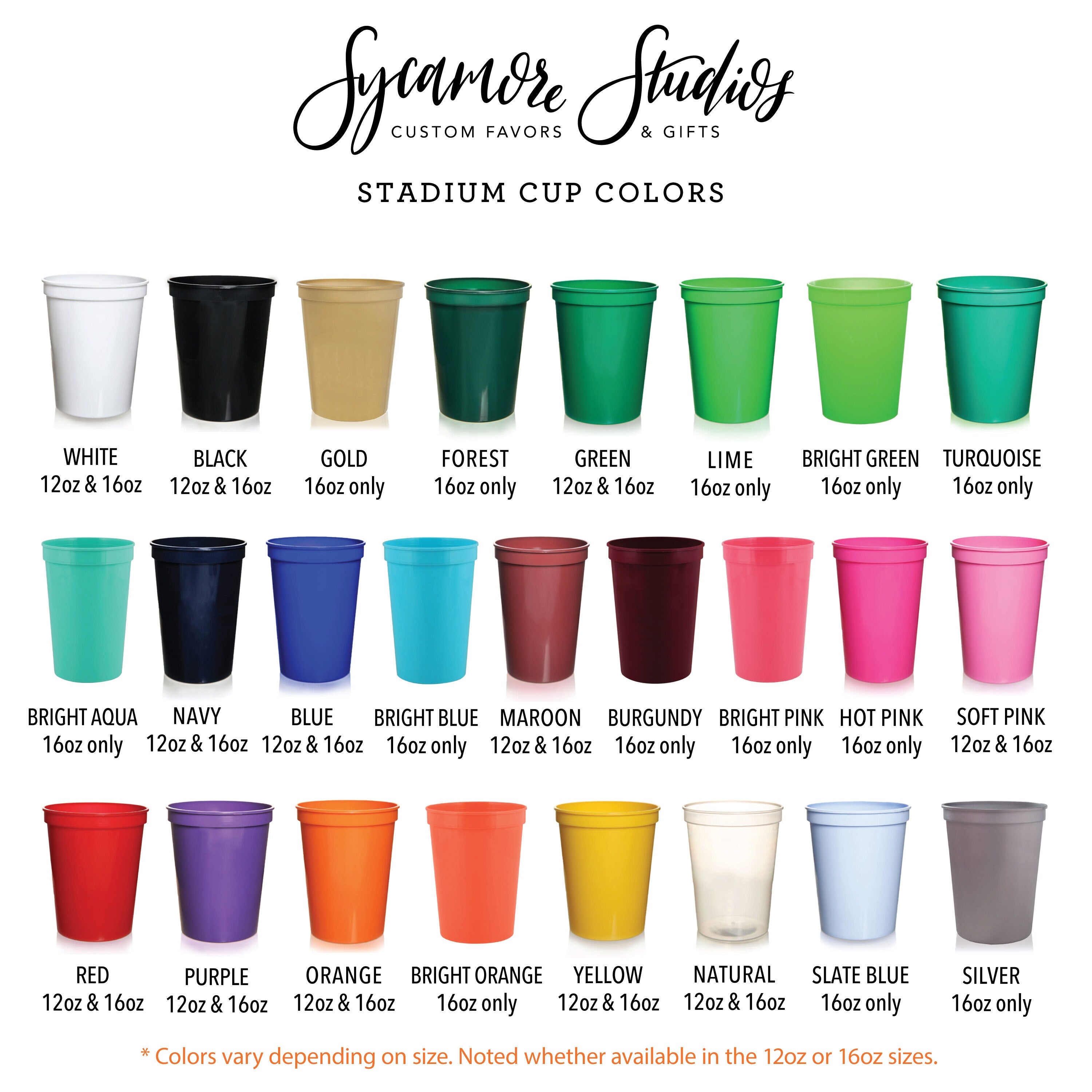 Custom Plastic Stadium Cups