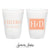 Cheers Monogram - 12oz or 16oz Frosted Unbreakable Plastic Cup #44