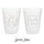 Geometric Monogram - 12oz or 16oz Frosted Unbreakable Plastic Cup #128