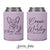 Floral Bust - Wedding Can Cooler #224R - Custom Pet Illustration - Wedding Favors, Beverage Holder, Wedding Favor, Can Holder