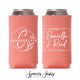 Cheers to Mr & Mrs - Slim 12oz Wedding Can Cooler #128S