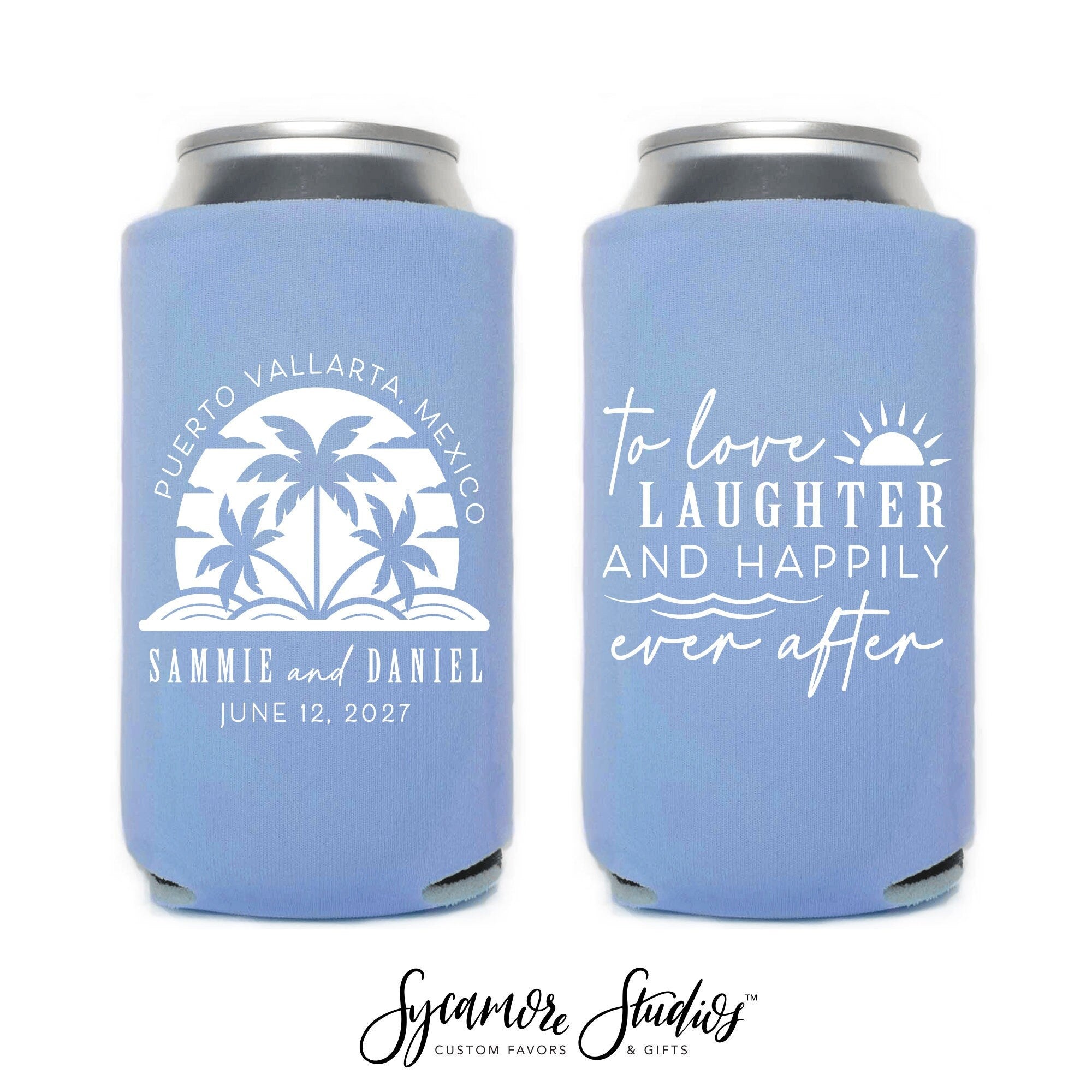 Tall Slim Can Koozie - Placid Blue