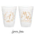 Mr and Mrs Floral Monogram - 12oz or 16oz Frosted Unbreakable Plastic Cup #83