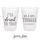 Cheers and Good Wishes - 12oz or 16oz Frosted Unbreakable Plastic Cup #129
