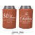 50 Years And Counting - Anniversary Can Cooler #14R - Custom - Party Favors, Beverage Coolers, Beer Hugger, Anniversary, Party Gifts