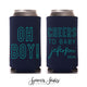 Oh Boy - Slim 12oz Baby Shower Can Cooler #3S