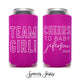 Team Girl - Slim 12oz Baby Shower Can Cooler #9S