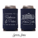 Wedding Can Cooler #228R - Custom Venue Illustration