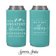 Our Greatest Adventure Continues - Tall Boy 16oz Wedding Can Cooler #164T