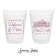 12oz or 16oz Frosted Unbreakable Plastic Cup #228 - Custom Venue Illustration