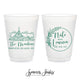 12oz or 16oz Frosted Unbreakable Plastic Cup #233 - Custom Venue Illustration