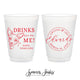 12oz or 16oz Frosted Unbreakable Plastic Cup #235 - Drinks are on me