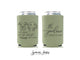 Wedding Can Cooler #245R - Custom Pet Illustration