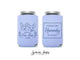 Wedding Can Cooler #246R - Custom Pet Illustration