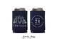 Wedding Can Cooler #248R - Custom Pet Illustration