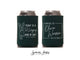 Wedding Can Cooler #249R - Custom Pet Illustration